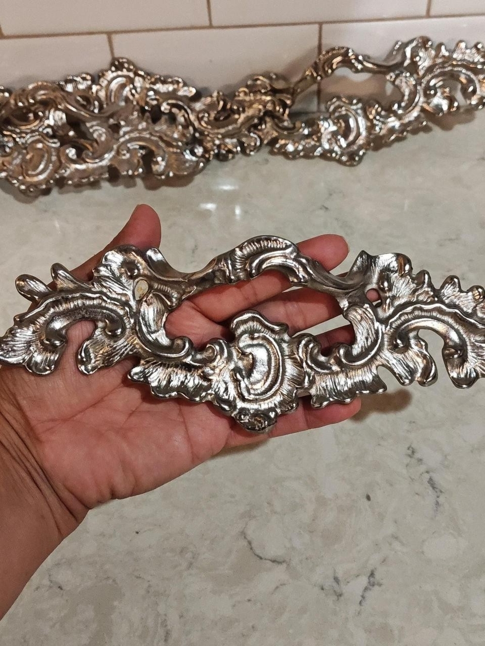 Vtg look Hardware Pulls Drawer Handle set of 4